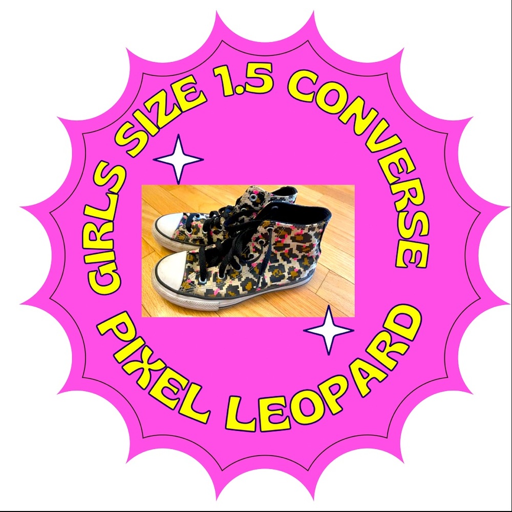 Girls size 1.5 converse high tops